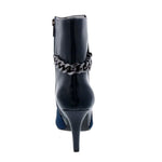 BELLINI CHAIN WOMEN BOOTIES IN BLACK MICRO/PATENT - TLW Shoes