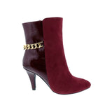 BELLINI CHAIN WOMEN BOOTIES IN WINE MICRO/PATENT - TLW Shoes
