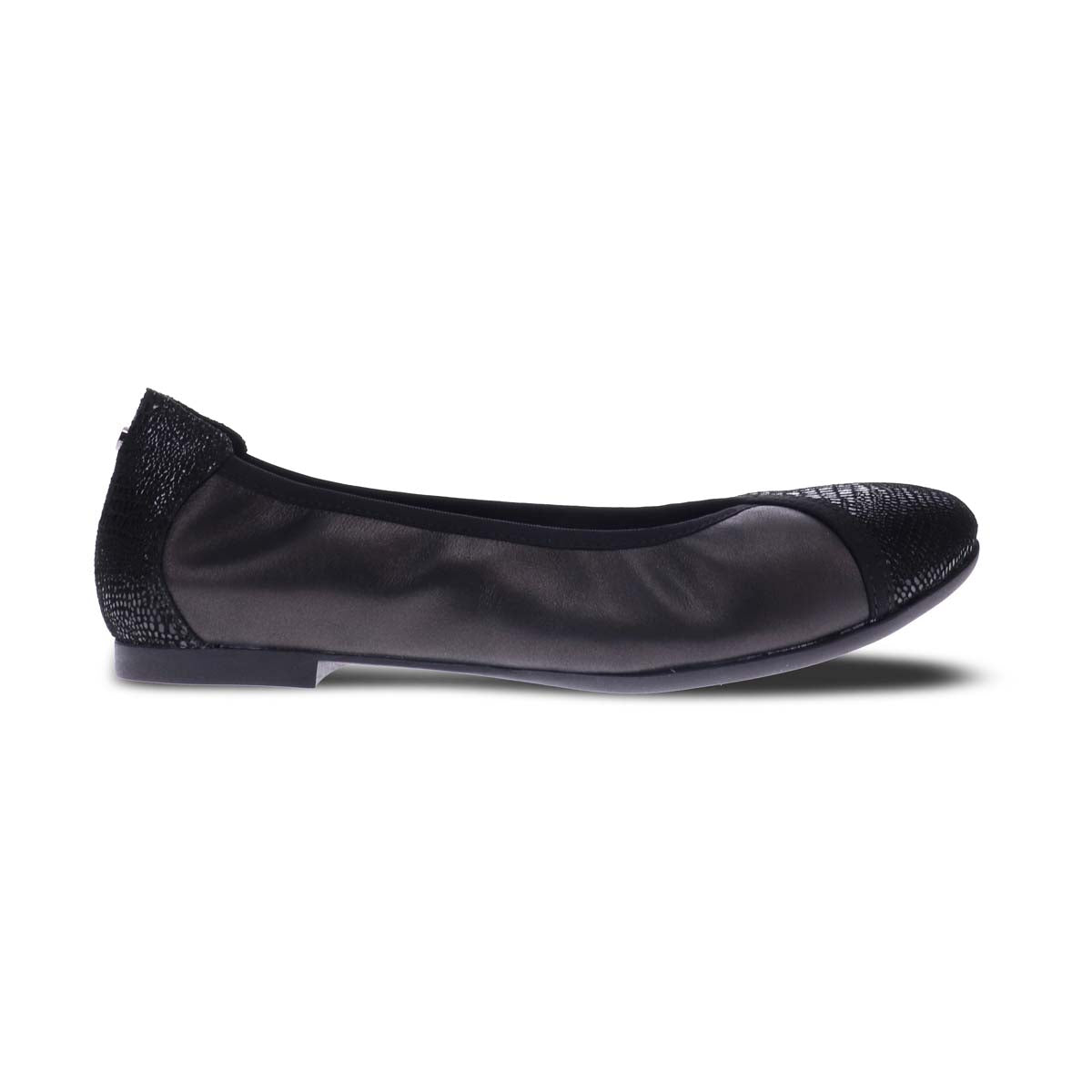 REVERE NAIROBI WOMEN SLIP-ON CASUAL SHOES IN BLACK LIZARD/ONYX - TLW Shoes