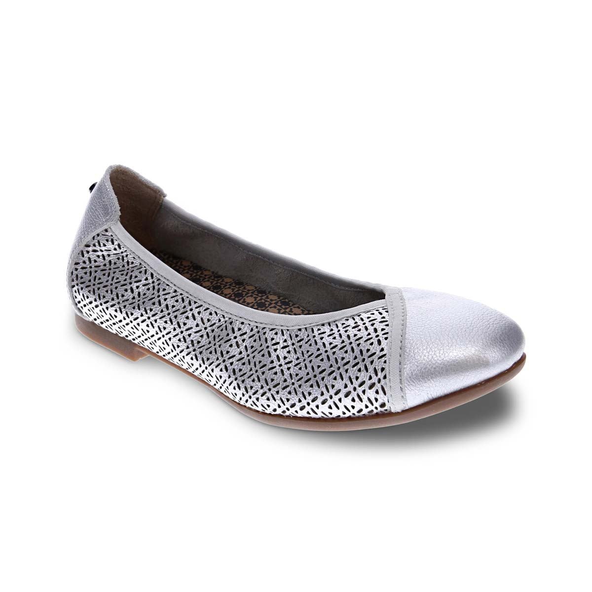 REVERE NAIROBI WOMEN SLIP-ON CASUAL SHOES IN MUSTARD LAZER IN PEARL - TLW Shoes