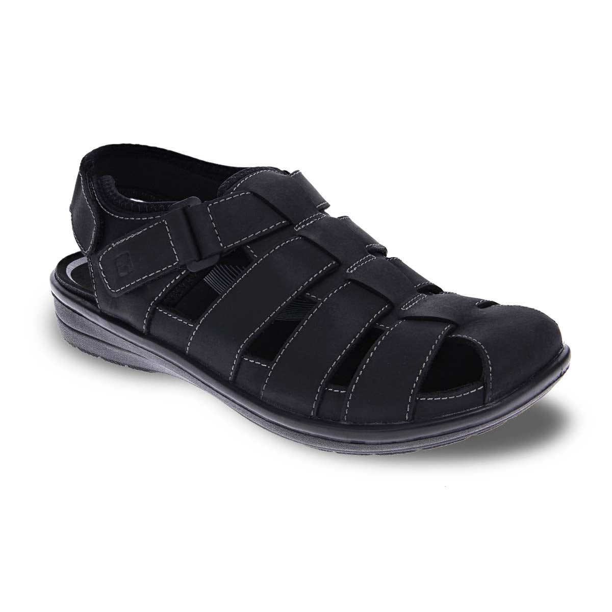 REVERE AMSTERDAM MEN SANDALS IN OILED BLACK - TLW Shoes