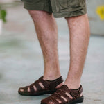 REVERE AMSTERDAM MEN SANDALS IN WHISKEY - TLW Shoes