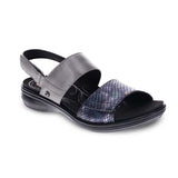 REVERE COMO WOMEN SANDALS IN SLATE/SLATE INTEREST - TLW Shoes