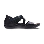 REVERE MAURITIUS WOMEN SANDALS IN BLACK/SLATE INTEREST - TLW Shoes