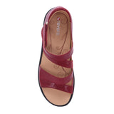 REVERE MAURITIUS WOMEN SANDALS IN CHERRY FRENCH/LIZARD - TLW Shoes