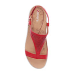 REVERE SANTA FE WOMEN SANDALS IN SUMMER RED - TLW Shoes