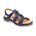 REVERE TOLEDO WOMEN SANDALS IN NAVY SNAKE/BLUE - TLW Shoes