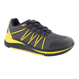 DREW PLAYER MEN ATHLETIC SHOE IN BLACK/YELLOW COMBO - TLW Shoes