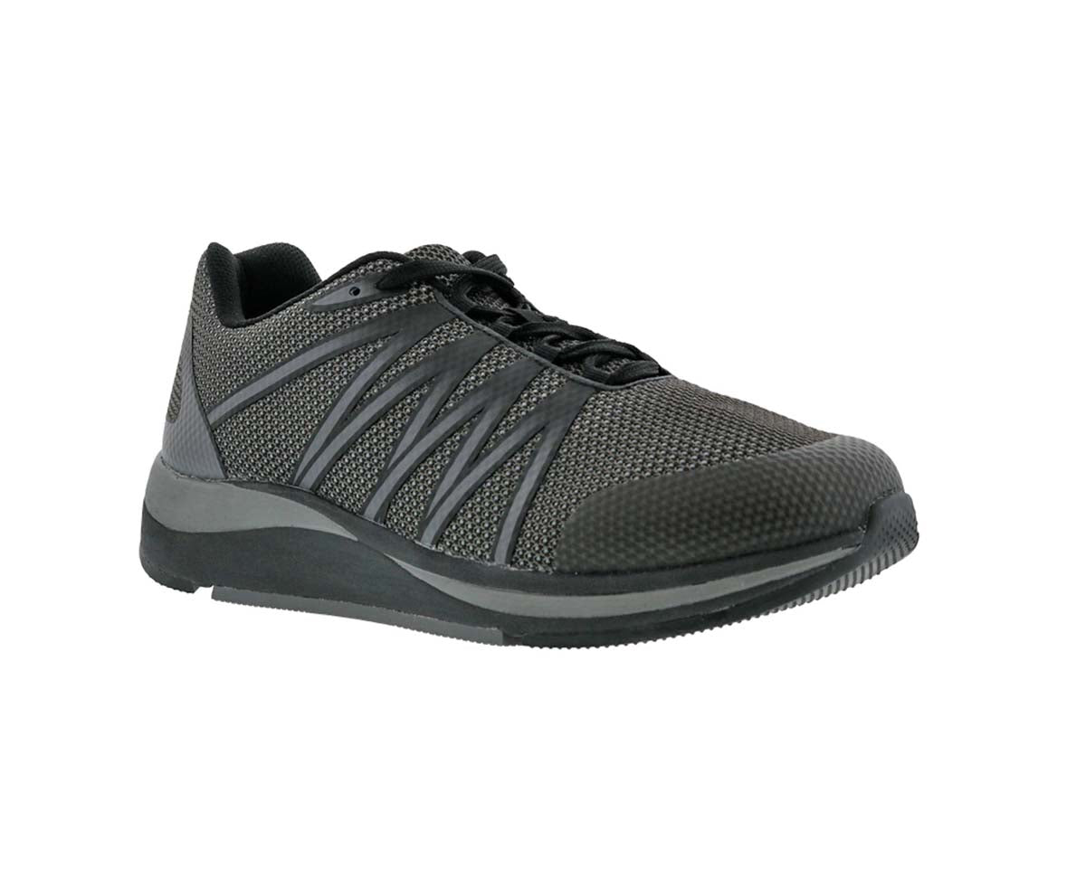DREW PLAYER MEN ATHLETIC SHOE IN BLACK MESH COMBO - TLW Shoes