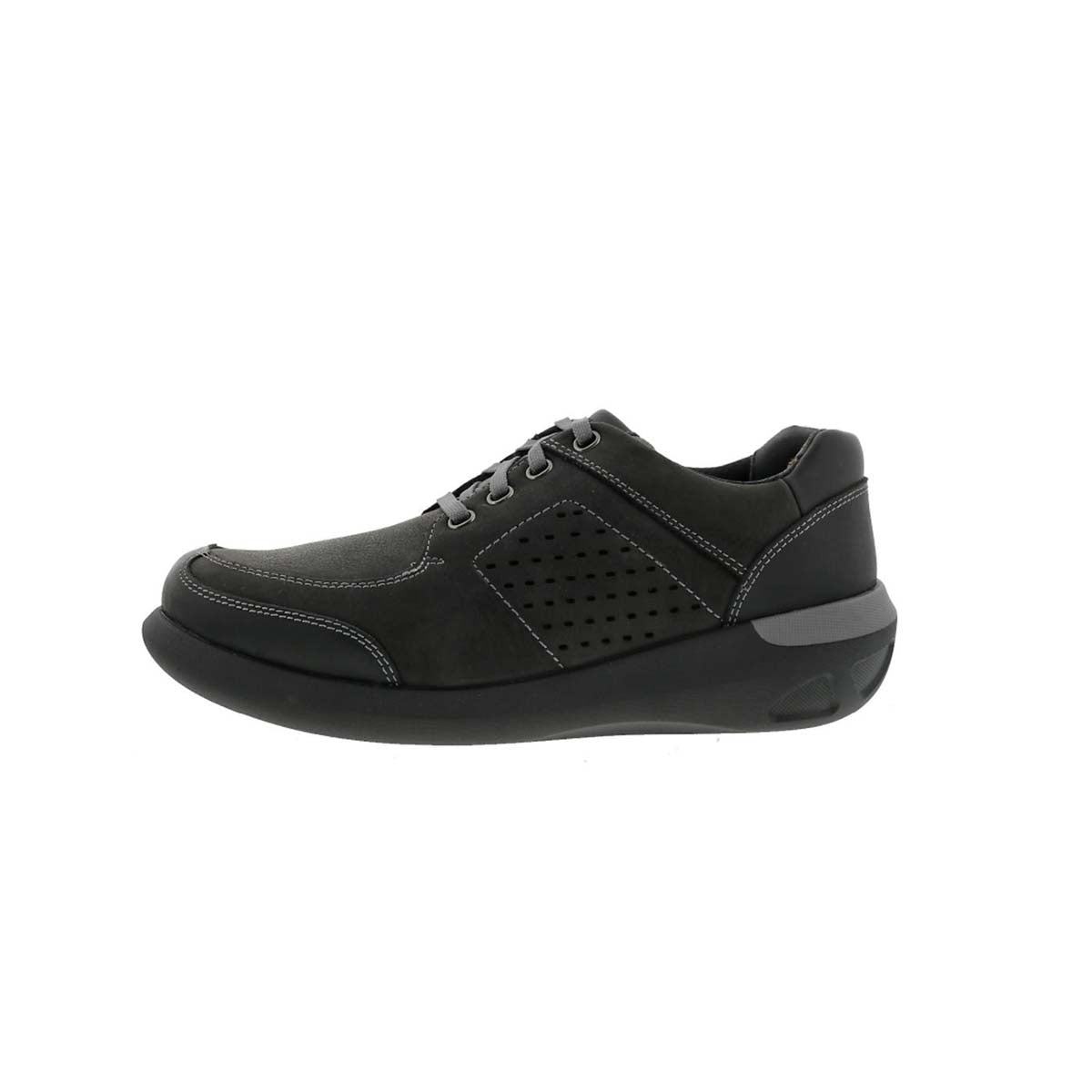 DREW MILES MEN CASUAL SHOE IN BLACK NUBUCK/LEATHER - TLW Shoes