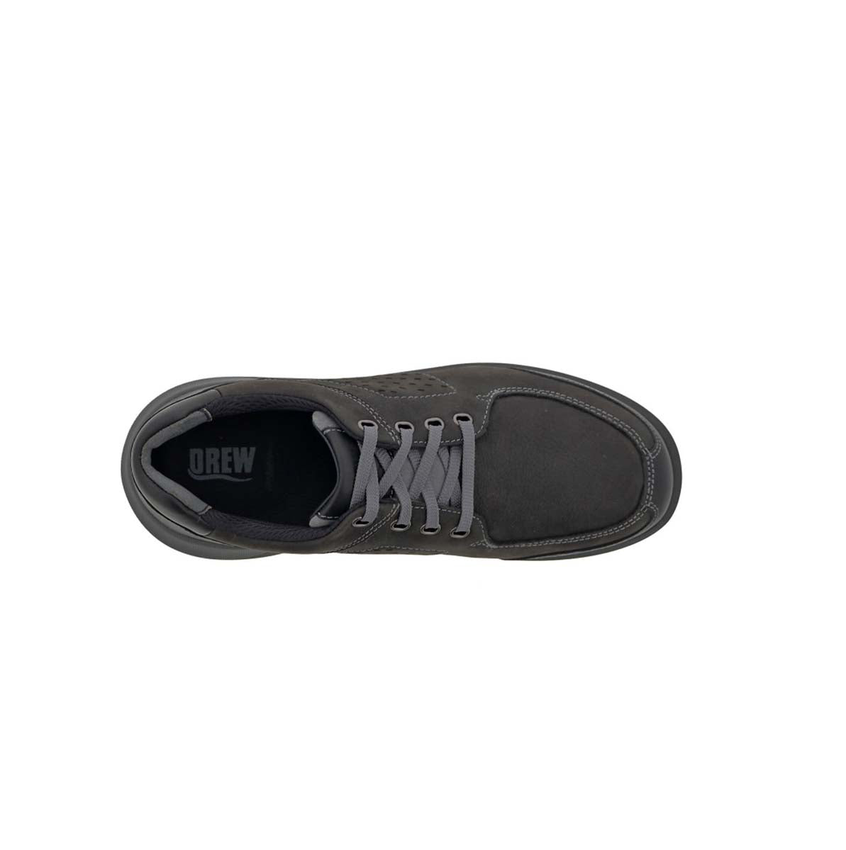 DREW MILES MEN CASUAL SHOE IN BLACK NUBUCK/LEATHER - TLW Shoes