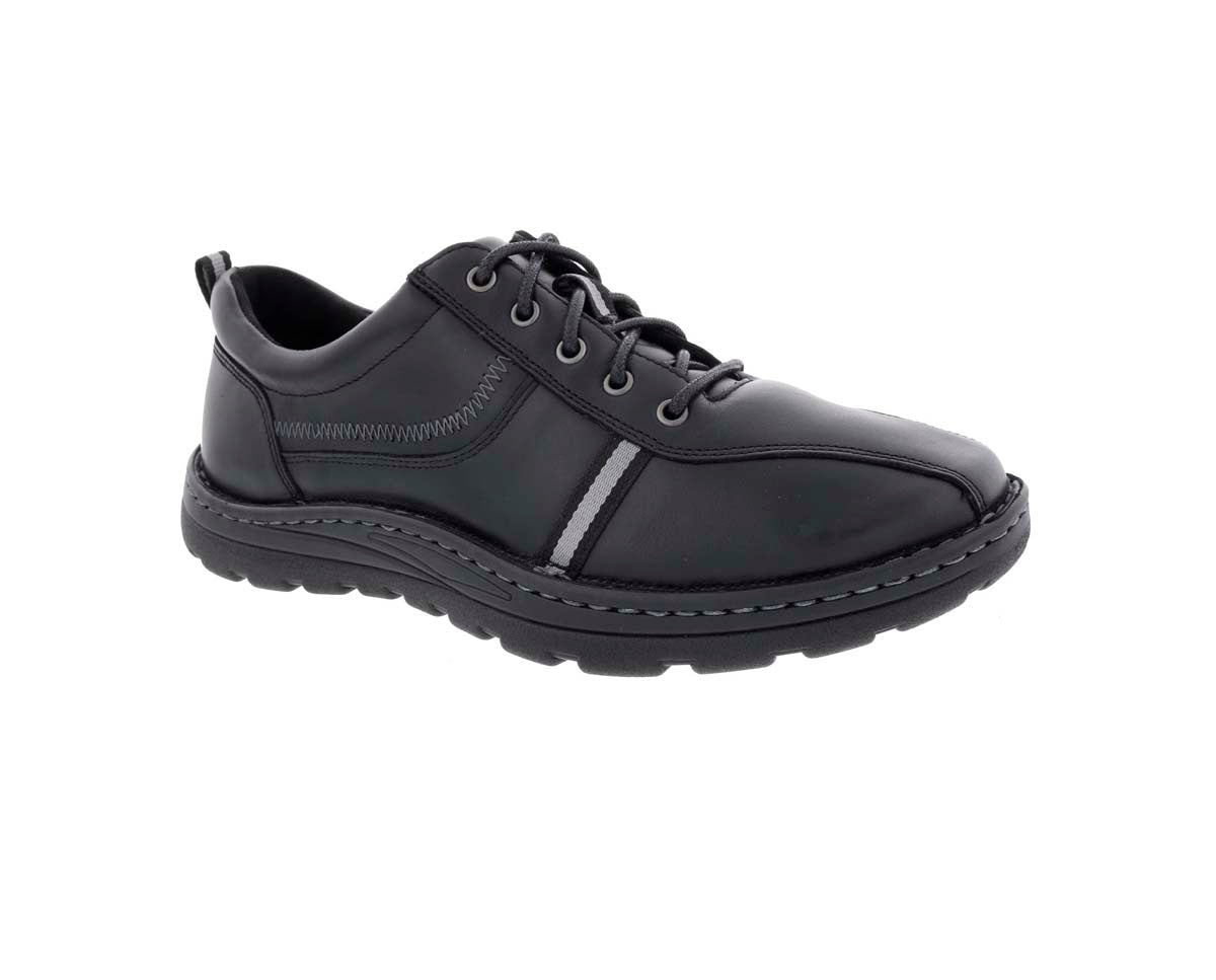 DREW HOGAN MEN CASUAL SHOE IN BLACK LEATHER - TLW Shoes