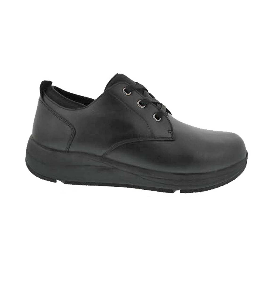 DREW ARMSTRONG MEN CASUAL SHOE IN BLACK LEATHER - TLW Shoes