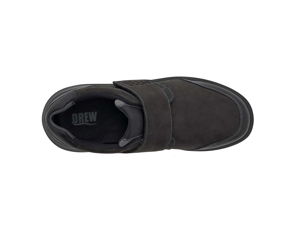 DREW MARSHALL MEN CASUAL SHOES IN BLACK NUBUCK/LEATHER - TLW Shoes