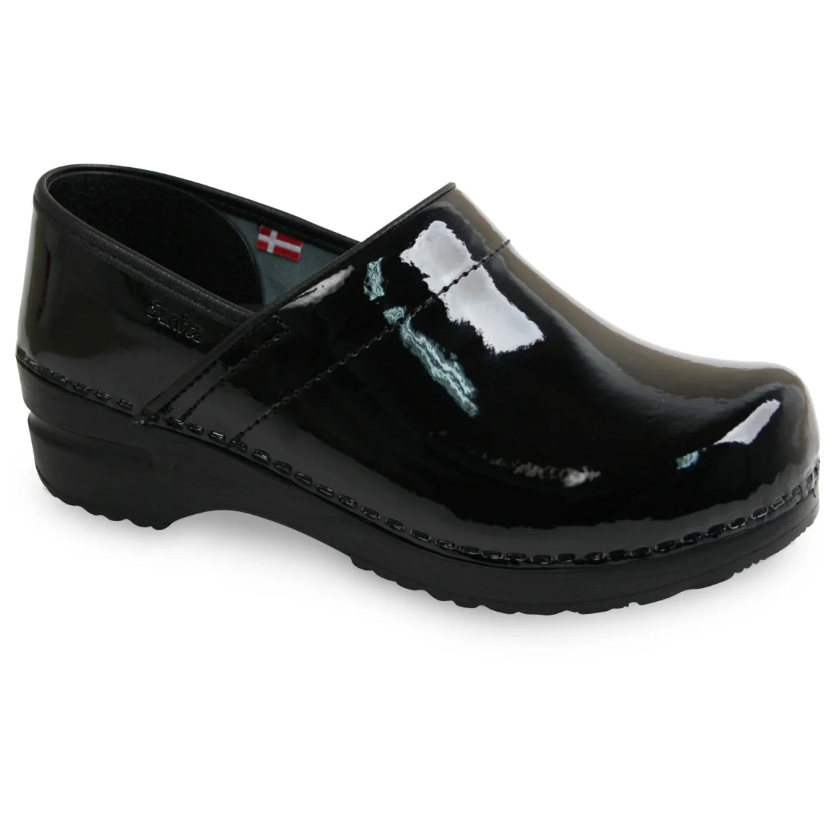Sanita Professional Patent Women Clog In Black - TLW Shoes