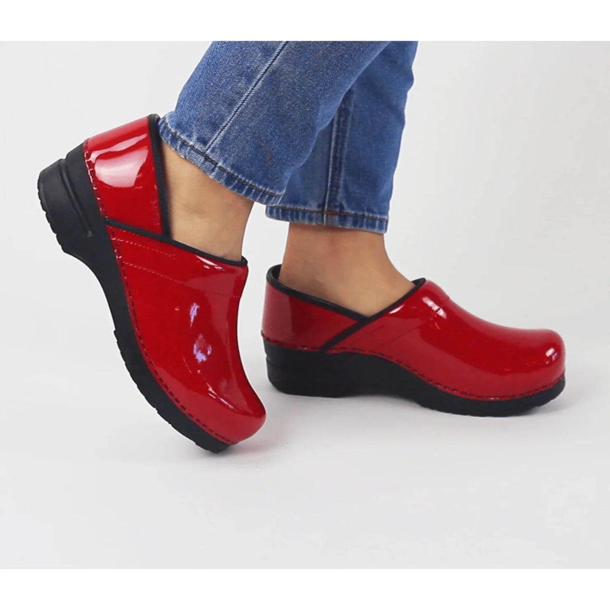 Sanita Professional Patent Women Clog In Red - TLW Shoes