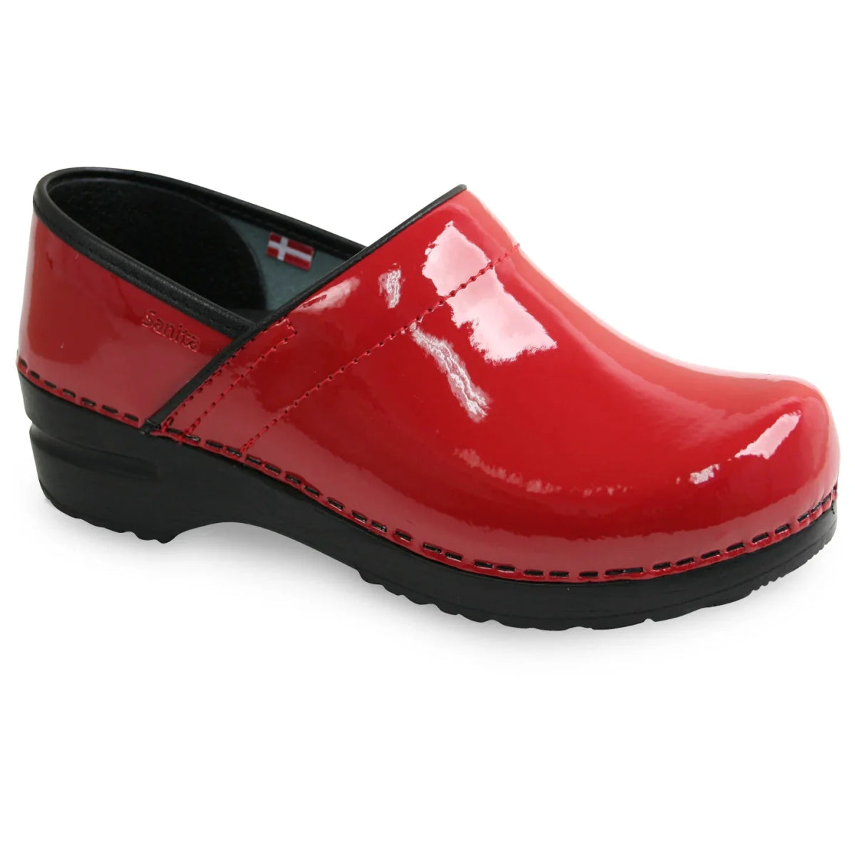 Sanita Professional Patent Women Clog In Red - TLW Shoes