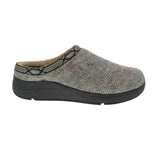 DREW RELAX MEN SLIPPERS IN GREY WOVEN - TLW Shoes