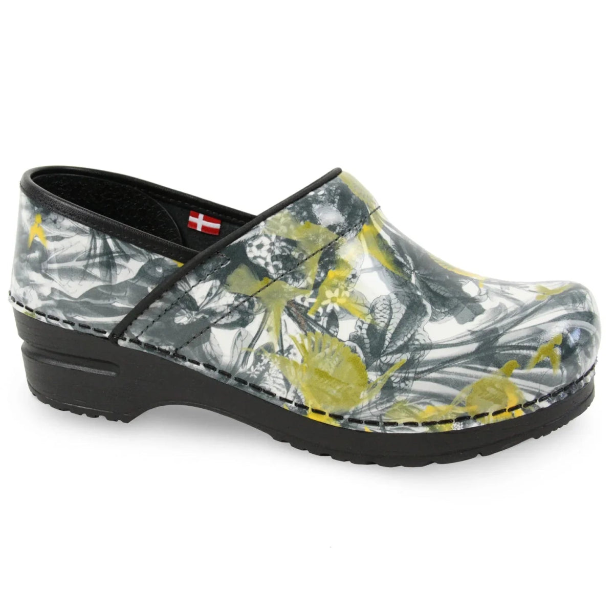SANITA FLYWAY WOMEN CLOG IN YELLOW/GREY - TLW Shoes