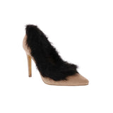PENNY LOVES KENNY MYNX WOMEN PUMP SLIP ON IN NATURAL MICROSUEDE/BLACK FF - TLW Shoes