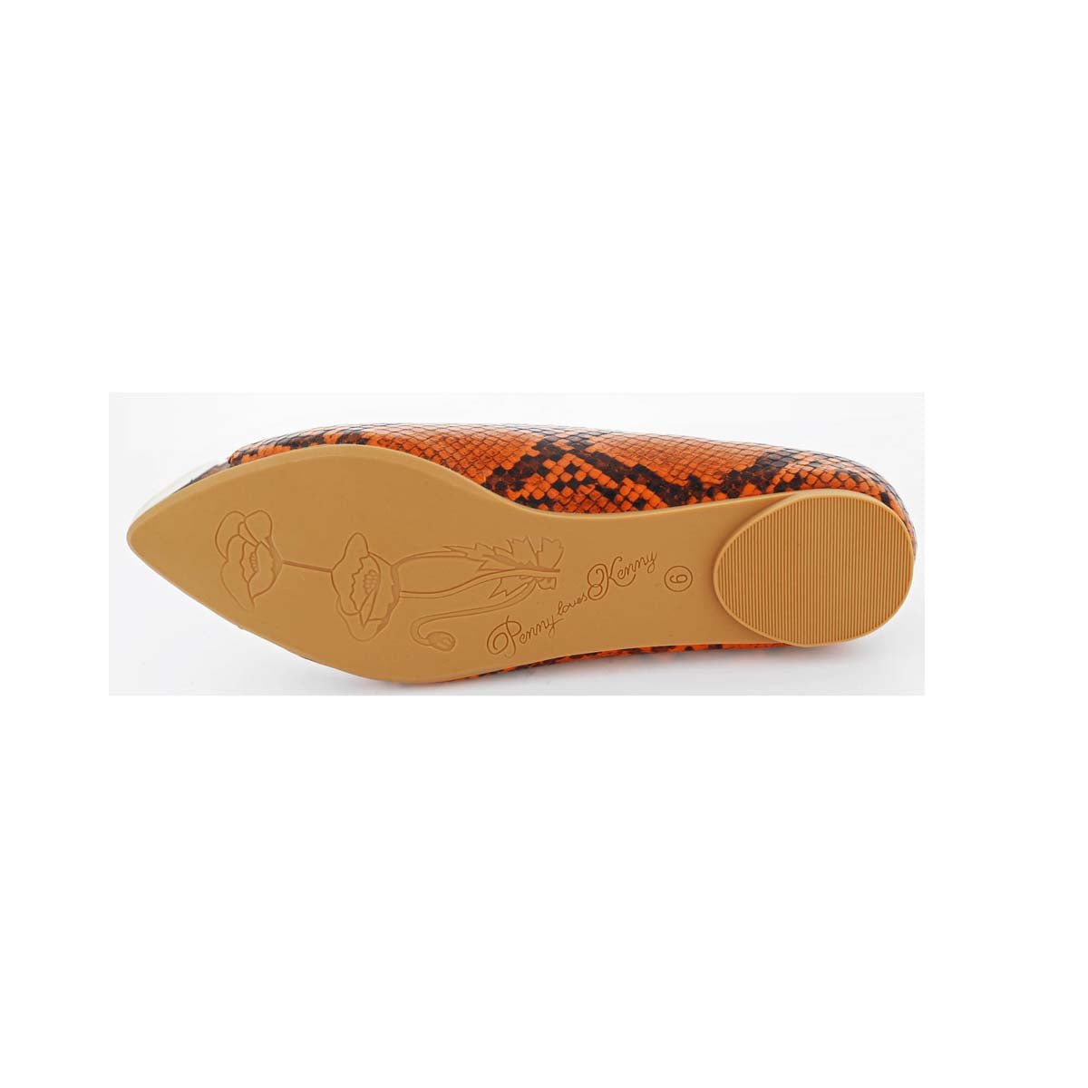 PENNY LOVES KENNY NIK WOMEN SLIP-ON SHOE IN ORANGE FAUX SNAKE - TLW Shoes