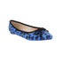 PENNY LOVES KENNY NIP WOMEN BALLET SLIP-ON SHOE IN BLUE/BLACK FAUX HAIR - TLW Shoes