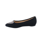 PENNY LOVES KENNY NOOKIE PLAID WOMEN FLAT SLIP-ON IN BLACK FLEECE TEXTILE - TLW Shoes