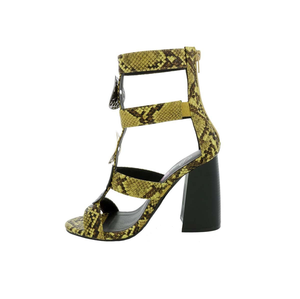 PENNY LOVES KENNY TYMBER WOMEN SANDALS IN GREEN FAUX SNAKE - TLW Shoes
