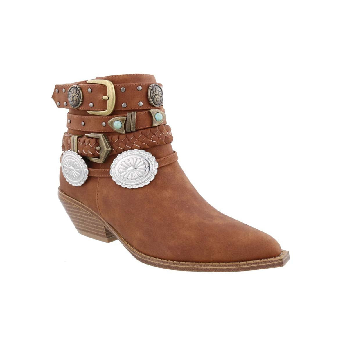 PENNY LOVES KENNY SHANE WOMEN BOOT IN BROWN DISTRESSED SYNTHETIC - TLW Shoes