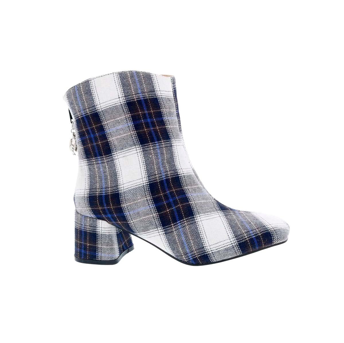PENNY LOVES KENNY TUCK WOMEN BOOT IN WHITE PLAID - TLW Shoes