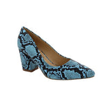 PENNY LOVES KENNY VENUS WOMEN PUMP SLIP-ON SHOES IN TURQOISE FAUX SNAKE - TLW Shoes