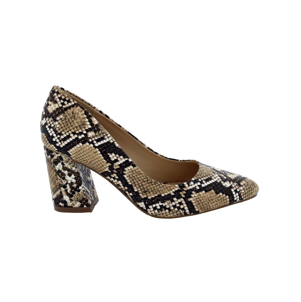 PENNY LOVES KENNY VENUS WOMEN PUMP SLIP-ON SHOES IN NATURAL FAUX SNAKE - TLW Shoes