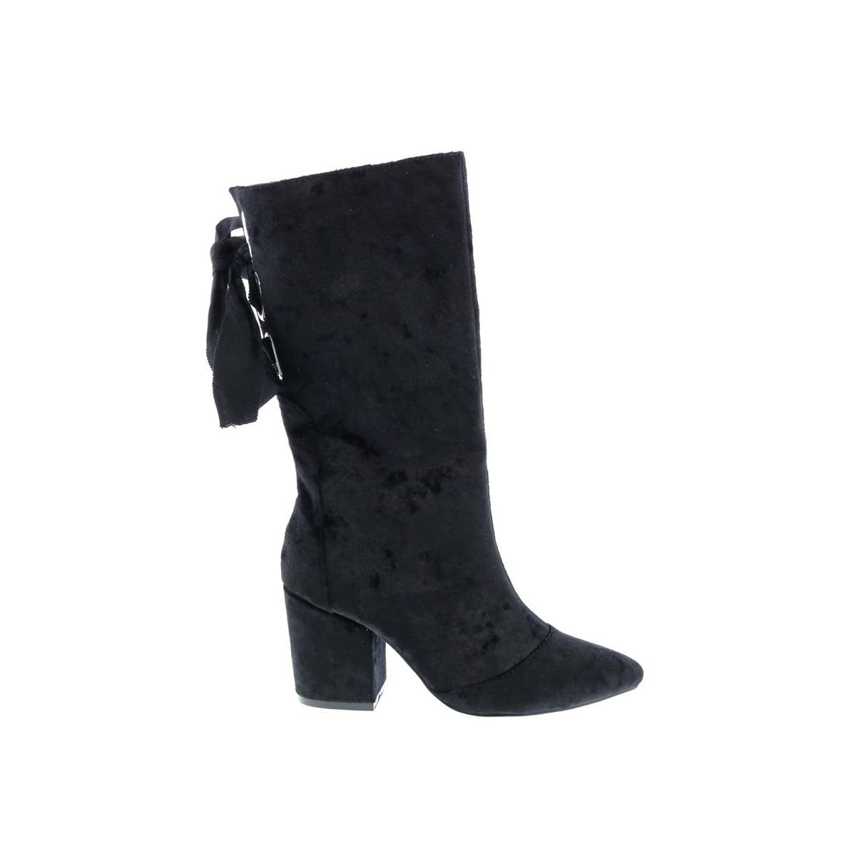 PENNY LOVES KENNY TRACE WOMEN BOOT IN BLACK CRUSHED VELVET - TLW Shoes
