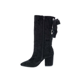 PENNY LOVES KENNY TRACE WOMEN BOOT IN BLACK CRUSHED VELVET - TLW Shoes