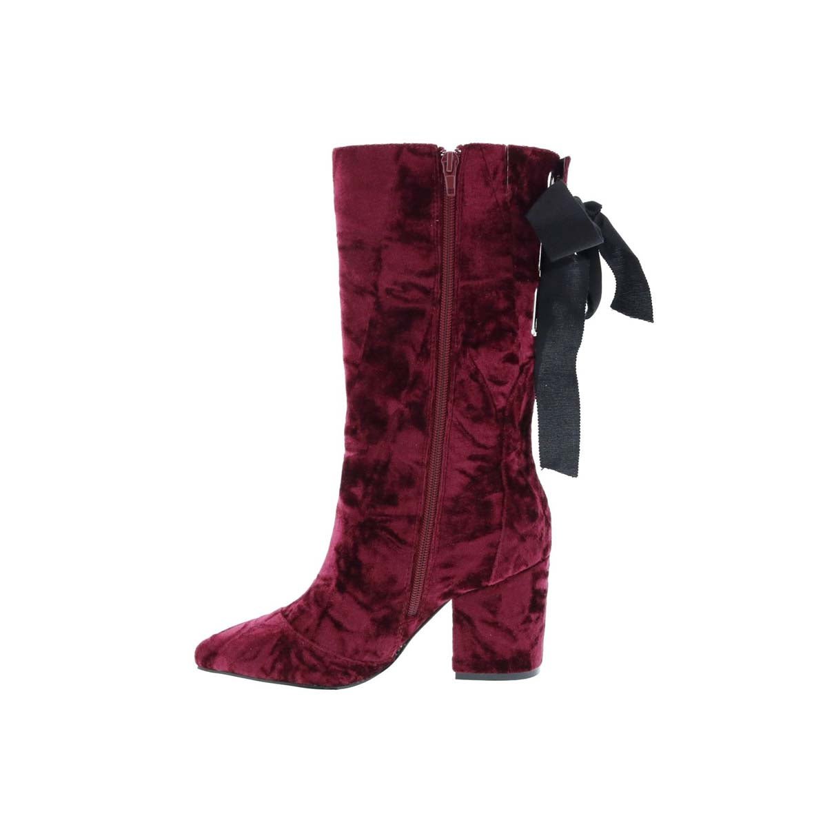 PENNY LOVES KENNY TRACE WOMEN BOOT IN WINE CRUSHED VELVET - TLW Shoes