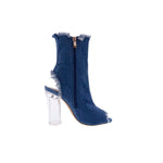 PENNY LOVES KENNY ROADIE WOMEN PUMP BOOTIE IN BLUE DENIM - TLW Shoes