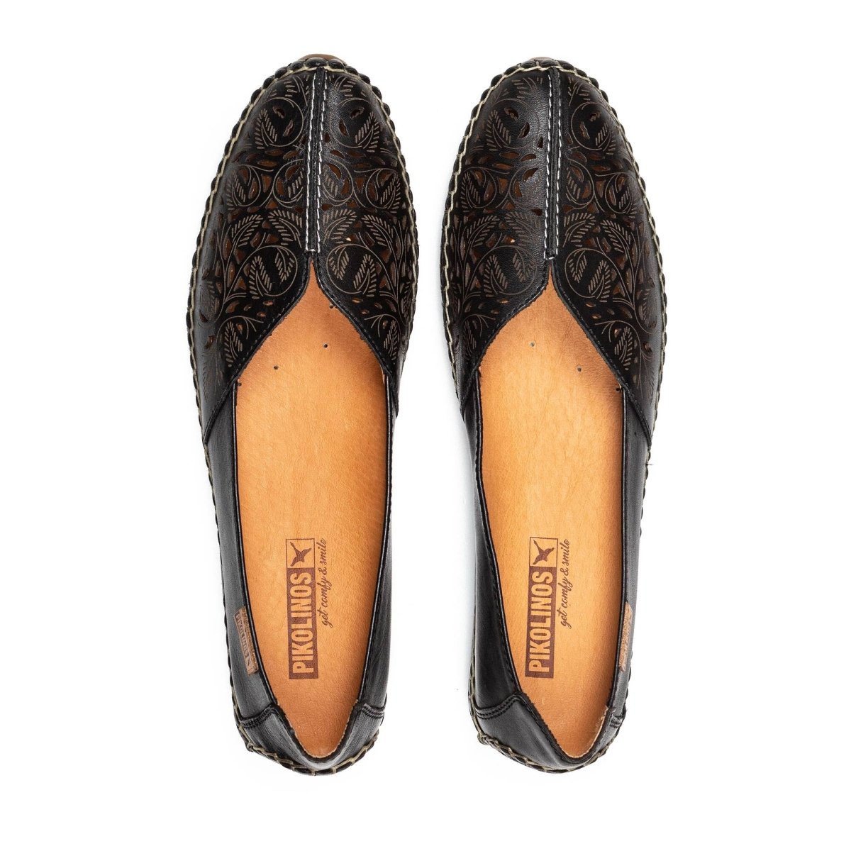 PIKOLINOS JEREZ 578-4976 WOMEN'S LOAFERS SLIP-ON SLIPPER SHOES IN BLACK - TLW Shoes