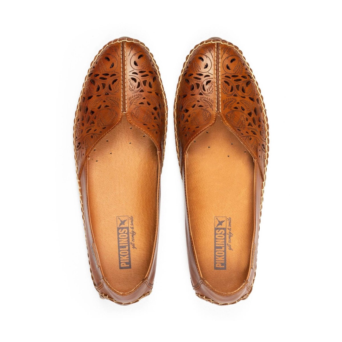 PIKOLINOS JEREZ 578-4976 WOMEN'S LOAFERS SLIP-ON SLIPPER SHOES IN BRANDY - TLW Shoes