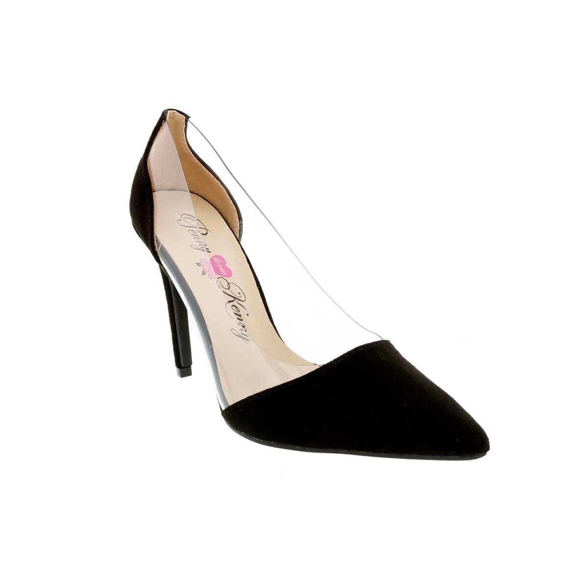 PENNY LOVES KENNY OPIE WOMEN PUMPS SHOE IN BLACK MICRO/LUCITE - TLW Shoes