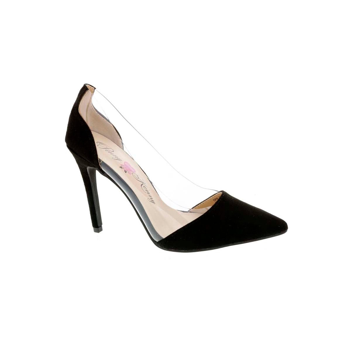 PENNY LOVES KENNY OPIE WOMEN PUMPS SHOE IN BLACK MICRO/LUCITE - TLW Shoes
