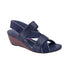 ROS HOMMERSON WYNONA WOMEN'S STRETCH FABRIC STRAPS SANDAL IN NAVY COMBO - TLW Shoes
