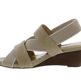 ROS HOMMERSON WYNONA WOMEN'S STRETCH FABRIC STRAPS SANDAL IN NUDE COMBO - TLW Shoes