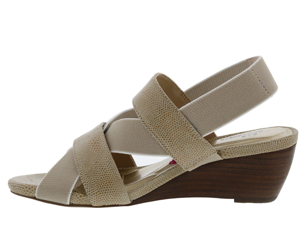 ROS HOMMERSON WYNONA WOMEN'S STRETCH FABRIC STRAPS SANDAL IN NUDE COMBO - TLW Shoes