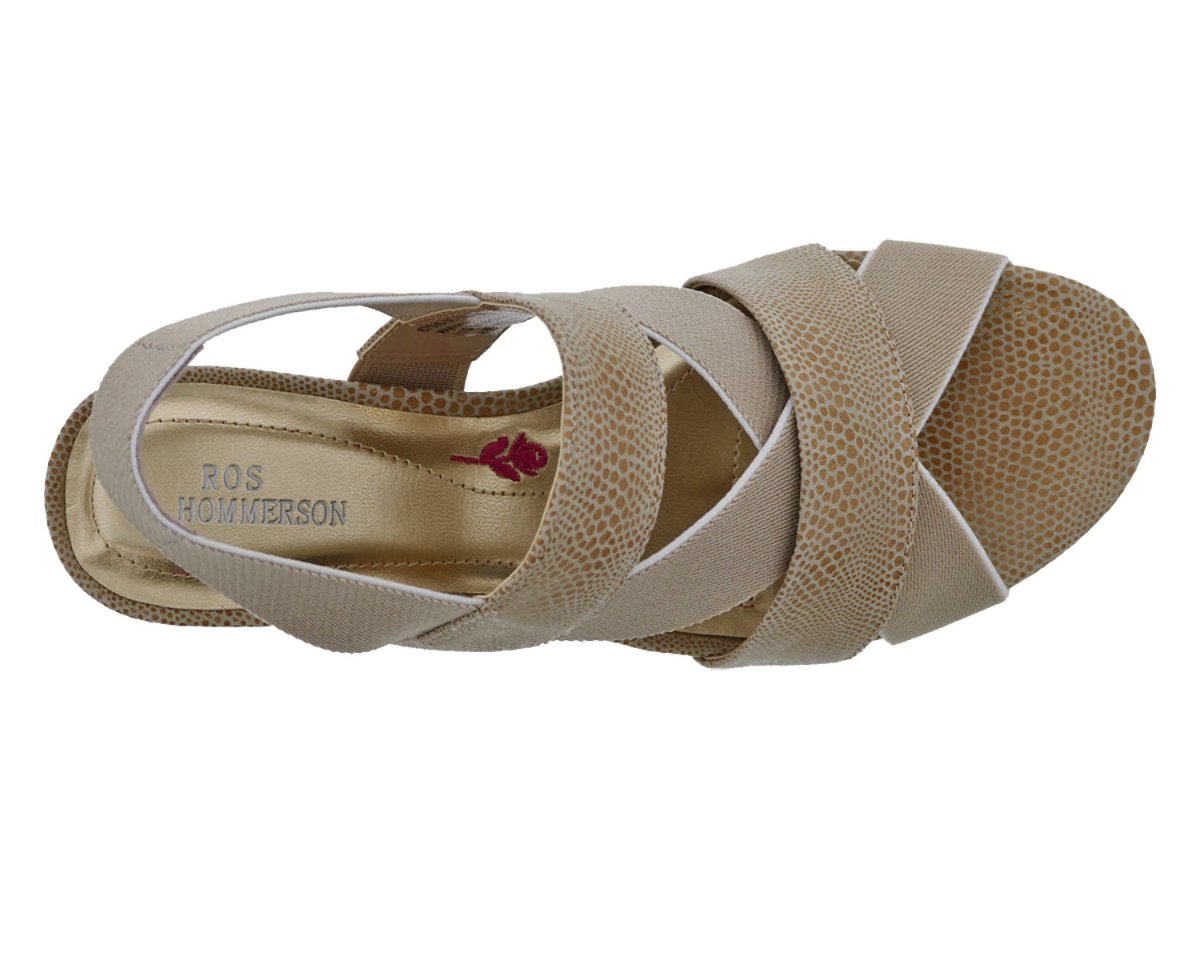 ROS HOMMERSON WYNONA WOMEN'S STRETCH FABRIC STRAPS SANDAL IN NUDE COMBO - TLW Shoes