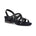 ROS HOMMERSON BREEZE WOMEN'S HOOK AND LOOP CLOSURE STRAPS SANDAL IN BLACK - TLW Shoes