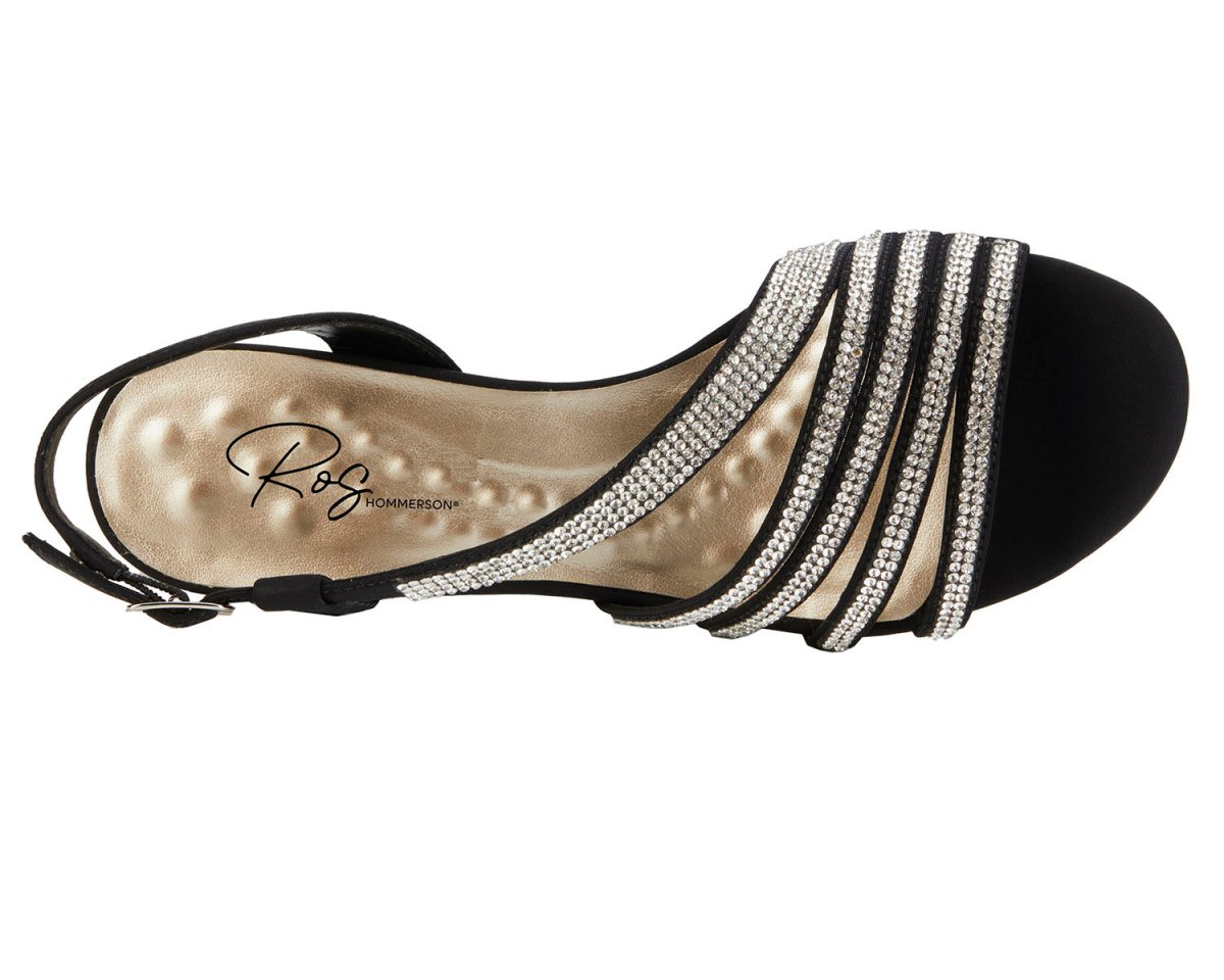 ROS HOMMERSON LETTIE II WOMEN STRAP SANDAL IN BLACK MICRO - TLW Shoes