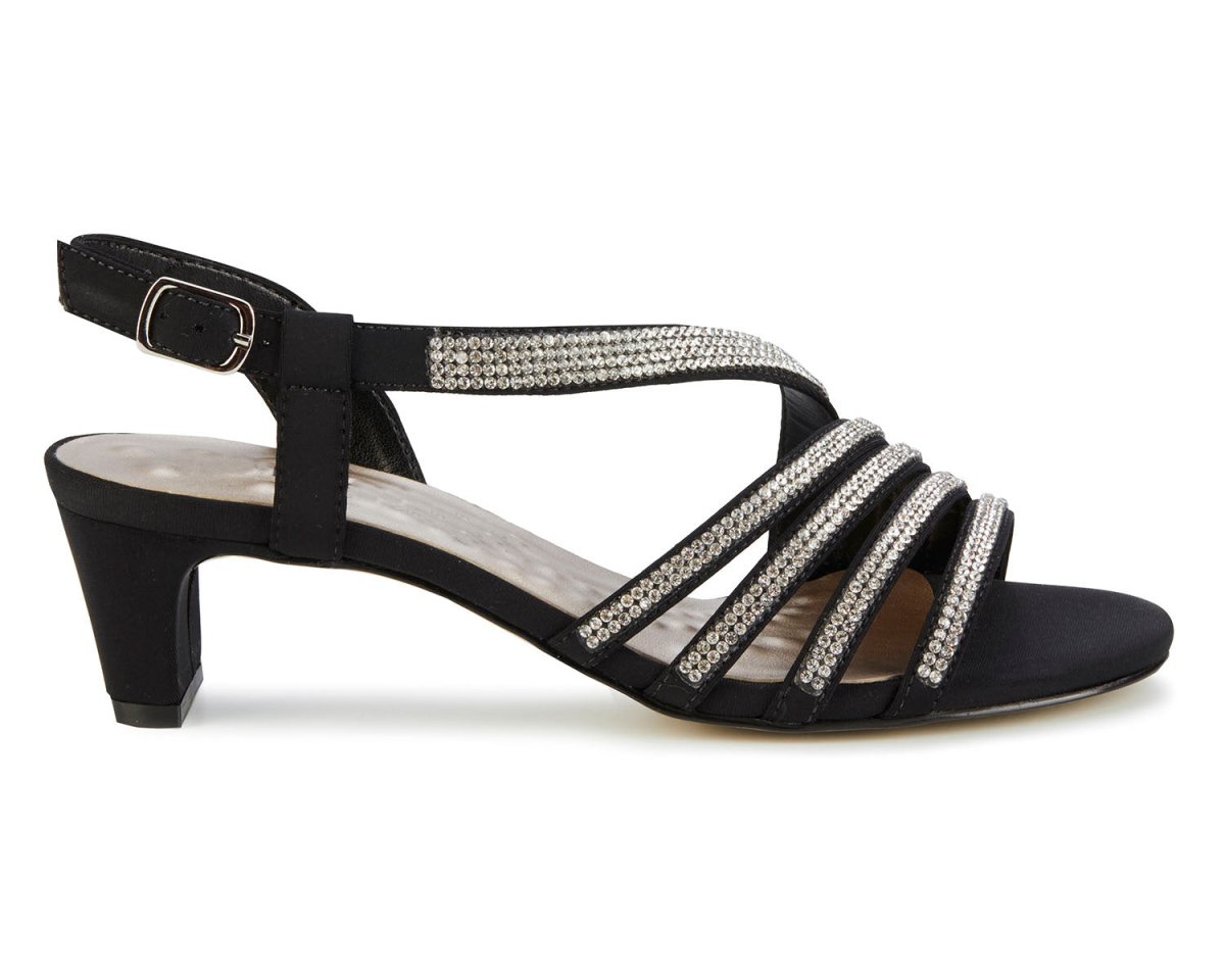 ROS HOMMERSON LETTIE II WOMEN STRAP SANDAL IN BLACK MICRO - TLW Shoes