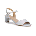 ROS HOMMERSON LYDIA WOMEN ADJUSTABLE BUCKLE STRAP SANDAL IN SILVER IRRIDESCENT CRINKLE - TLW Shoes