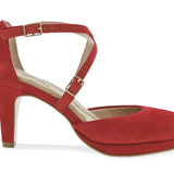 ROS HOMMERSON PAMMY WOMEN'S PLATFORM HEELS SANDAL IN RED - TLW Shoes
