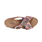 ROS HOMMERSON TABITHA II WOMEN'S PLATFORM WEDGE SANDAL IN PINK MULTI - TLW Shoes